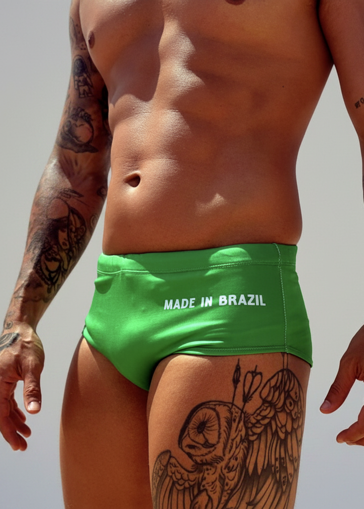 Brasil Verde 12cm – Slip de Baño Sunga para Hombre | KELI Swim