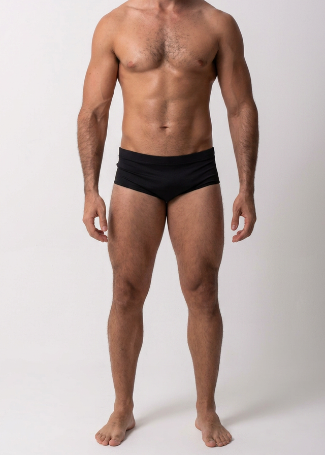 Negro Medianoche 12cm – Slip de Baño Sunga para Hombre | KELI Swim