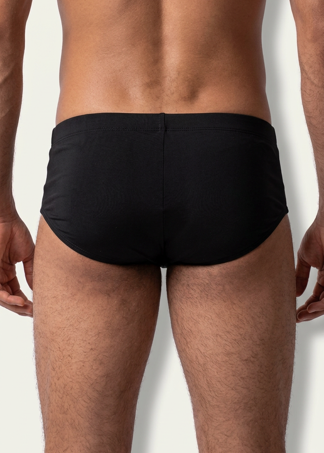 Negro Medianoche 12cm – Slip de Baño Sunga para Hombre | KELI Swim